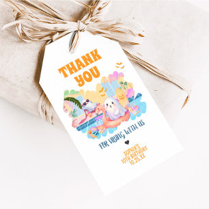 Summerween Halloween Pool Birthday Favor Tags