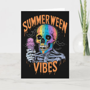 Summerween Halloween Summer Party Costume Funny Su Card