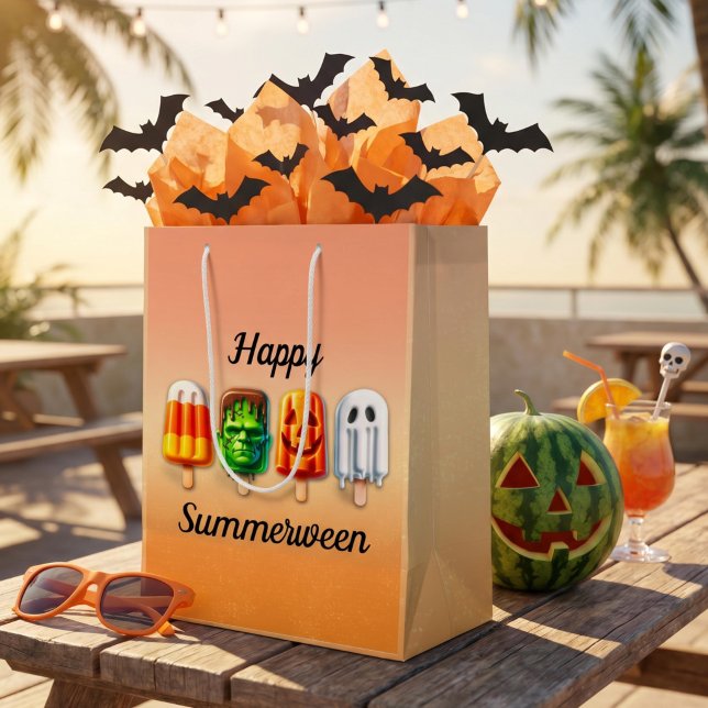 Summerween Halloween Summer Party Medium Gift Bag (Creator Uploaded)