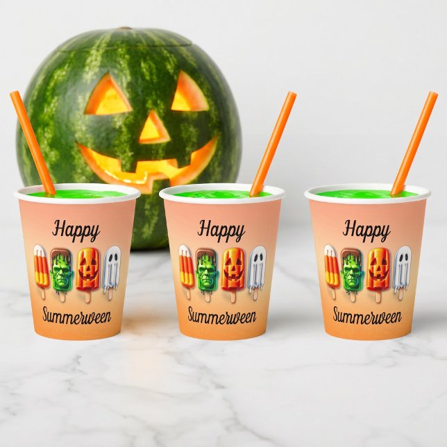 Summerween Halloween Summer Party Paper Cups (Creator Uploaded)
