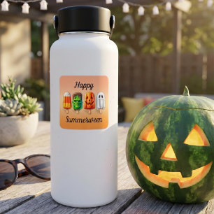Summerween Halloween Summer Party Square Sticker