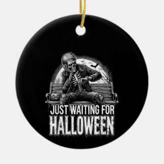Summerween Just Waiting For Halloween Halloween Su Ceramic Tree Decoration