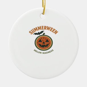 Summerween Madness – Spooky Watermelon Classic Ceramic Tree Decoration