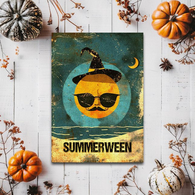 Summerween Retro Witchy Sun Spooky Summer Postcard (Creator Uploaded)