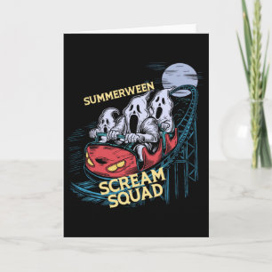 Summerween Scream Squad Rollercoaster Halloween Card