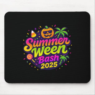 Summerween Sh 2025 Skeleton Beach Party Halloween  Mouse Pad