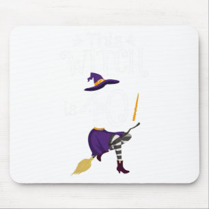 Summerween Skeleton Flamingo Halloween Summer Girl Mouse Pad