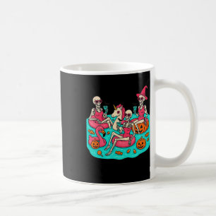 Summerween Skeleton Flamingo Just Waiting For Hall Coffee Mug