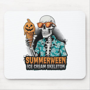 Summerween Skeleton – Spooky Ice Cream Halloween V Mouse Pad