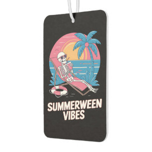 Summerween Skeleton Summer Vacation Beach Funny Car Air Freshener