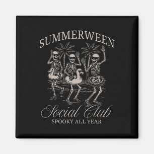 Summerween Social Club Skeleton Dancing Summer Hal Magnet