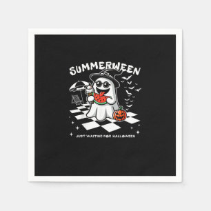Summerween Spooky Halloween Summer Vibes Pumpkin G Napkin