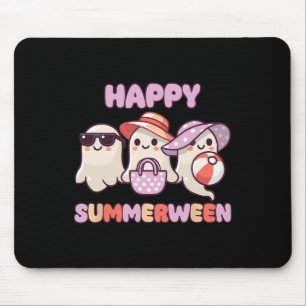Summerween Summer Halloween Ghost Mouse Pad