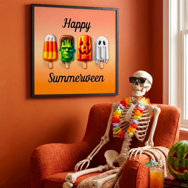Summerween Summer Halloween Popsicles Poster (Creator Uploaded)