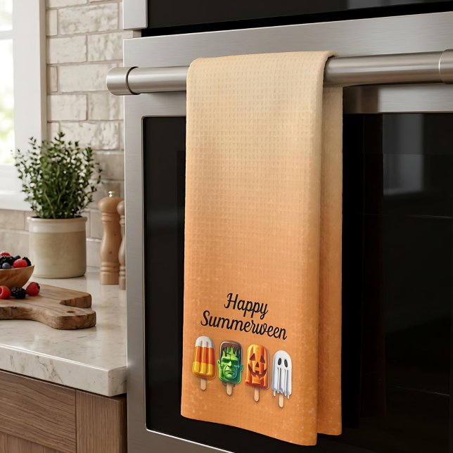 Summerween Summer Halloween Popsicles Tea Towel (Creator Uploaded)