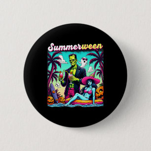 Summerween Summer Halloween Zombie Frankenstein Bo 6 Cm Round Badge
