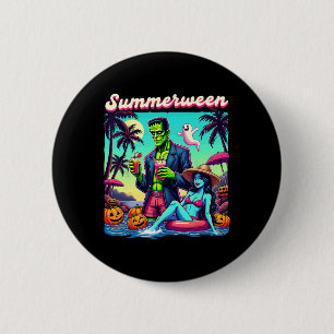 Summerween Summer Halloween Zombie Frankenstein Bo 6 Cm Round Badge
