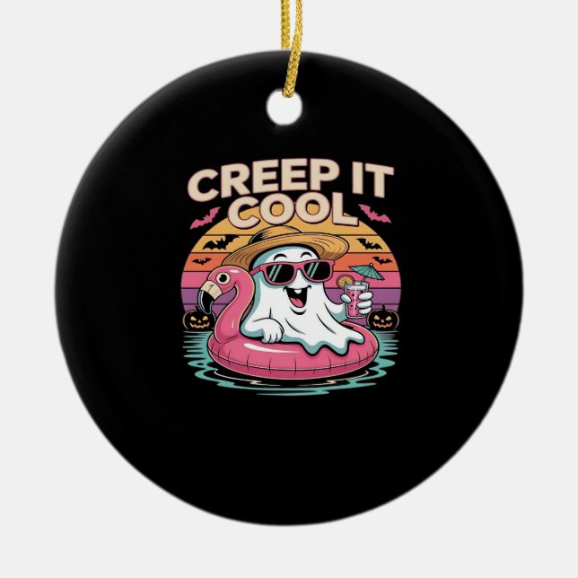 Summerween - Summerween Beach - Summerween Witch Ceramic Tree Decoration (Front)