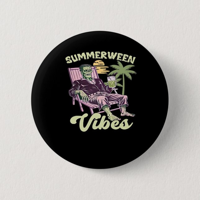 Summerween Vibes Halloween Classic 6 Cm Round Badge (Front)