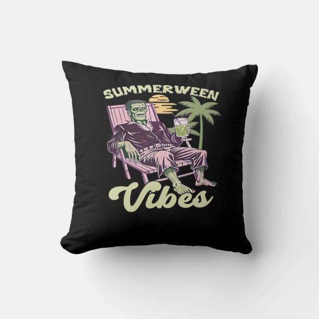 Summerween Vibes Halloween Classic Cushion (Front)