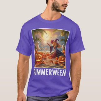 Summerween Vibes Halloween Summer Celebrate T-Shirt
