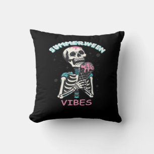 Summerween Vibes Spooky Summer Pumpkin Classic Cushion