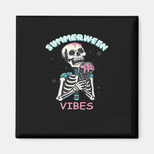 Summerween Vibes Spooky Summer Pumpkin Classic Magnet