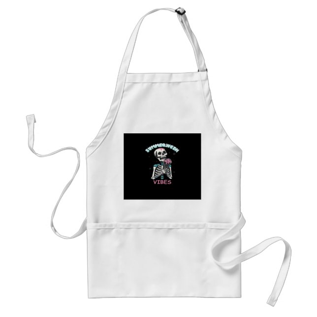 Summerween Vibes Spooky Summer Pumpkin Classic Standard Apron (Front)