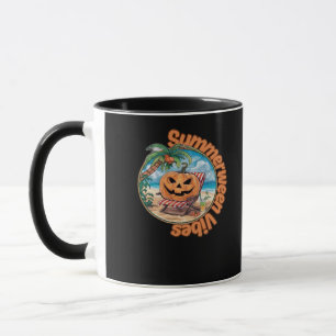 Summerween Vibes Spooky Summer Pumpkin Classic Vir Mug