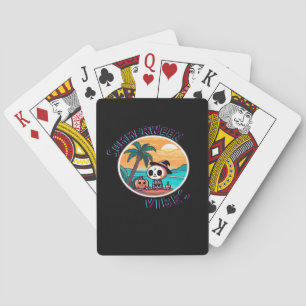 Summerween Vibes Spooky Summer Pumpkin Funny Playing Cards