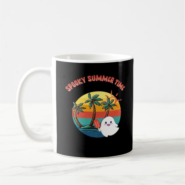 Summerween Vibes - Spooky Summer Time Classic Coffee Mug (Left)