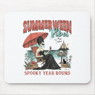Summerween Vibes Spooky Year Round Chill Girls Vac Mouse Pad
