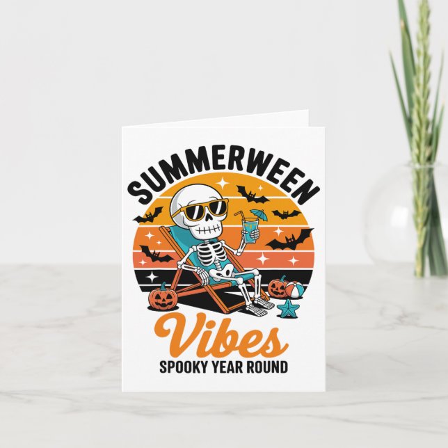 Summerween Vibes Spooky Year Round Halloween Spook Card (Front)
