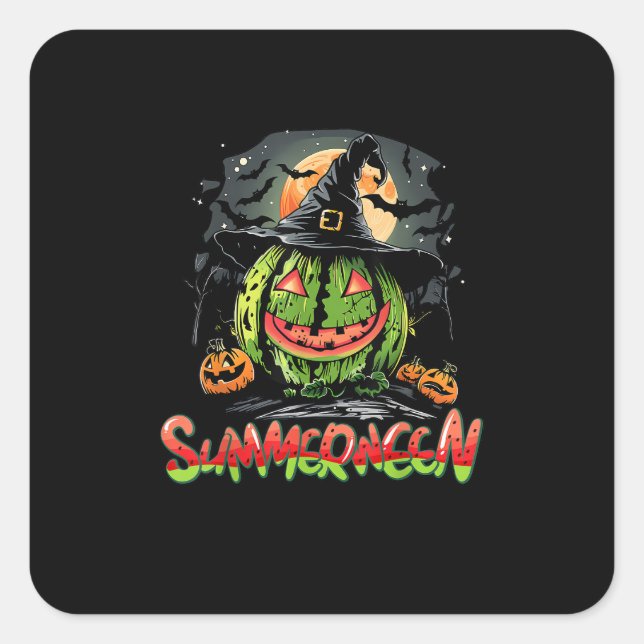 Summerween Vibes Sweet IceCream Watermelon Summer  Square Sticker (Front)