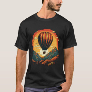 Summery Adventures With Hot Air Balloon In Mountai T-Shirt