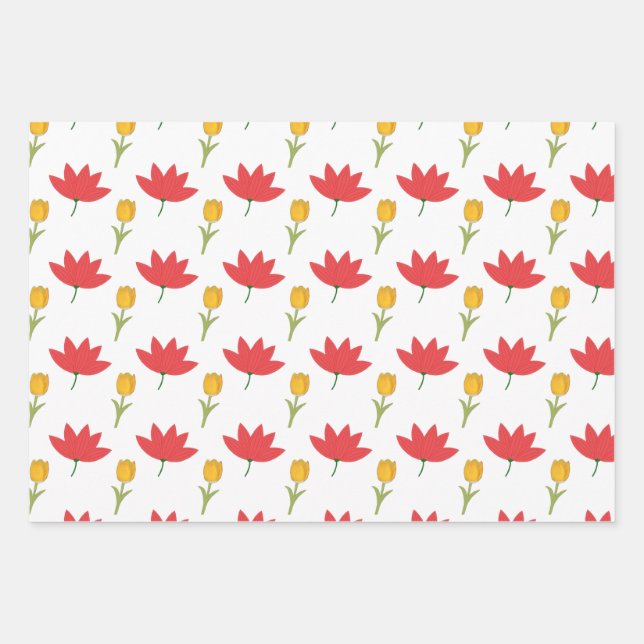 Summery floral wrapping paper (Front)