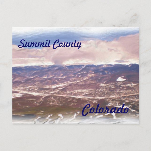 Summit County Colorado postcard (Front)