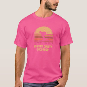 Summit County Skiing Colorado Vintage Skier Rocky T-Shirt