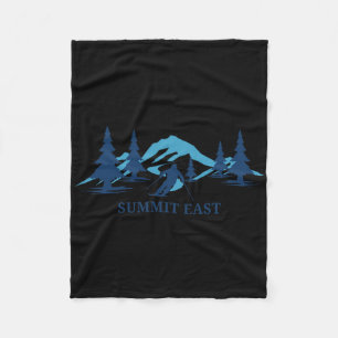 Summit East Washington Ski Resort Skiing Skier Fleece Blanket