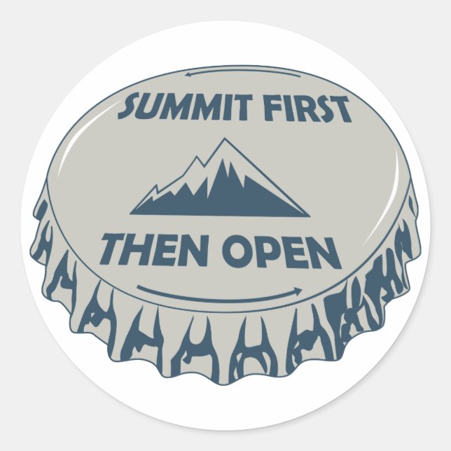 Summit First Then Open Classic Round Sticker (Front)