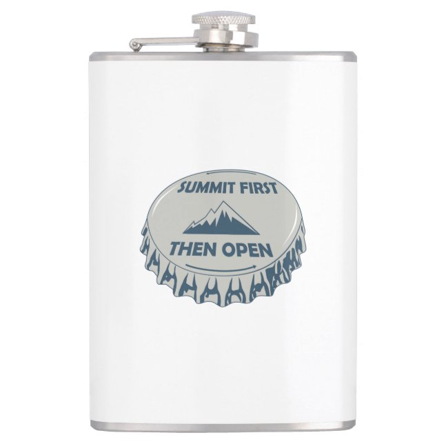 Summit First Then Open Hip Flask (Front)