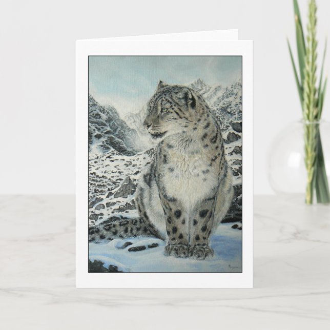 Summit King Snow Leopard greeting card (Front)