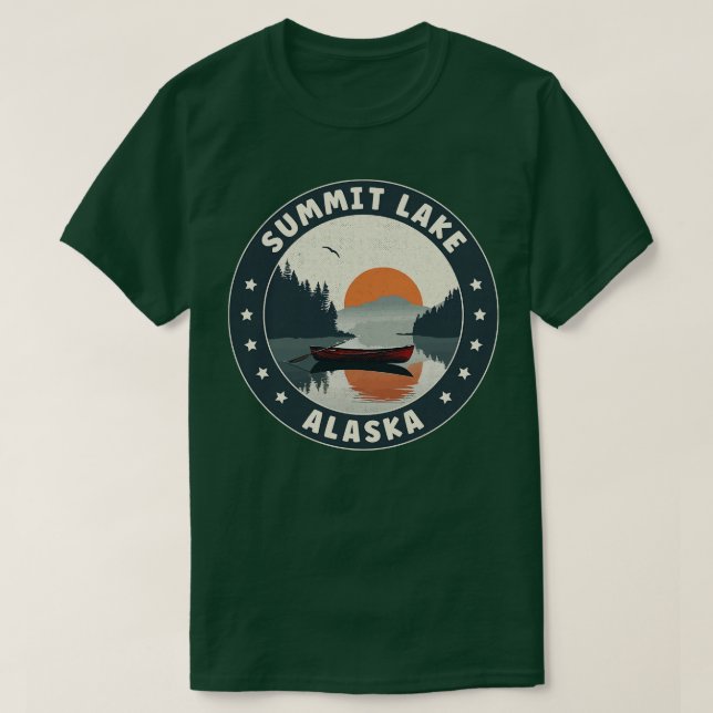 Summit Lake Alaska Sunset TShirt (Design Front)