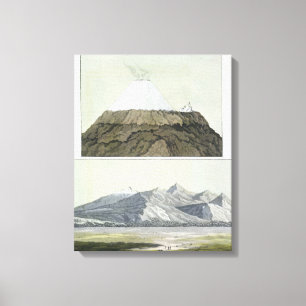 Summit of Cotopaxi (top), and the eruption of Coto Canvas Print