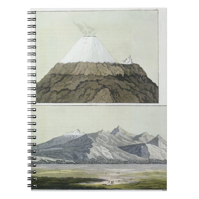 Summit of Cotopaxi (top), and the eruption of Coto Spiral Notebook (Front)