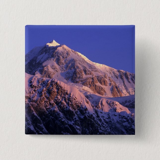 Summit of Denali Peak Mt. McKinley) at 15 Cm Square Badge (Front)
