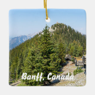Summit of Sulphur Mountain in Banff Ceramic Ornament