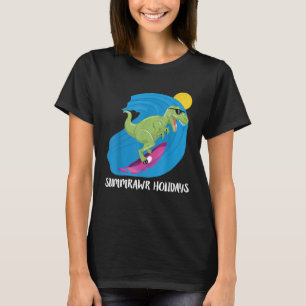 Summrawr Holidays Funny Dinosaur T Rex Graphic Su T-Shirt