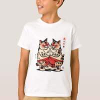 Sumo cats wrestling funny T-Shirt