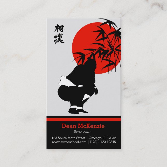 Sumo coach business card (Front)